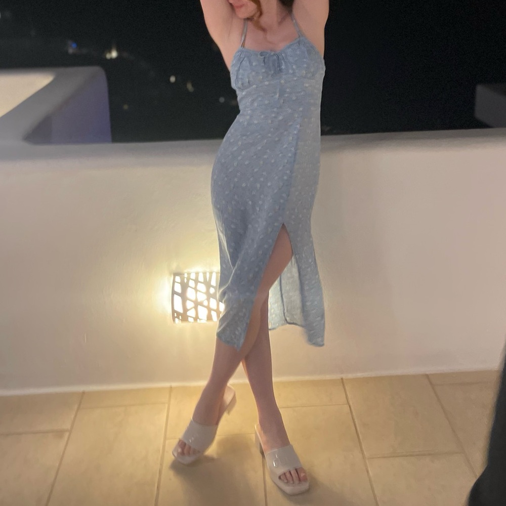 Aeropostale Maxi Blue Floral Dress